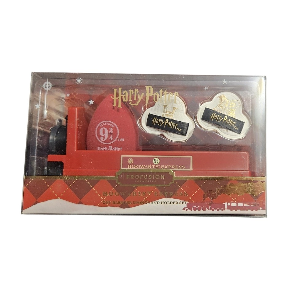 Profusion Cosmetics Harry Potter Hogwarts Express Blender Sponge Holder Set NEW
